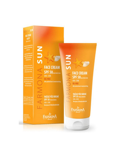 Слънцезащитен Крем за Лице с висока защита SPF 50 UVA/UVB Farmona Sun Oil Free