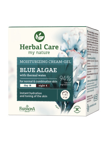 Овлажняващ Крем за лице Farmona Herbal Care Blue Algae със сини водорасли