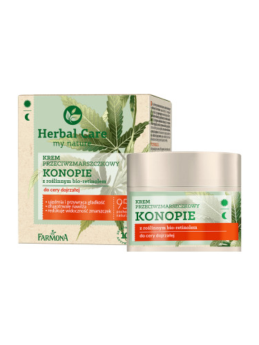 Крем против бръчки с Канабис и Фито ретинол Farmona Herbal Care Hemp anti-wrinkle cream with plant bio-retinol