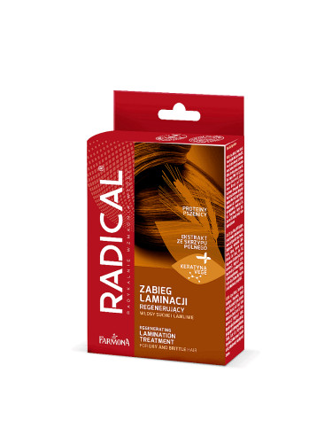 Ламинираща терапия за блясък при  увредена и цъфтяща коса Farmona Radical