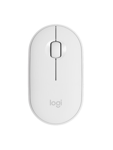 Мишка Logitech Pebble M350 Wireless Mouse 910-005716, оптична (1000 dpi), безжична, USB, бяла, тънка/умалена