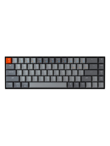 Клавиатура Keychron K6 HS 65% Gateron Brown RGB, жична/безжична, Bluetooth, USB, гейминг, механична, TKL Gateron Brown суичове, RGB подсветка, сива