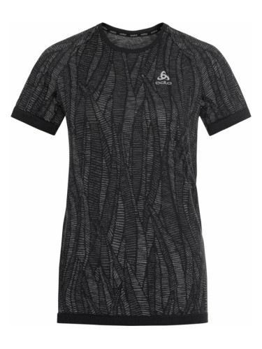 Odlo The Blackcomb Light Short Sleeve Base Layer Women's Black/Space Dye XS Тениска с къс ръкав за бягане