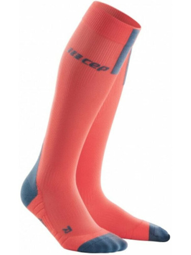CEP WP40BX Compression Tall Socks 3.0 Coral-Grey II Чорапи за бягане