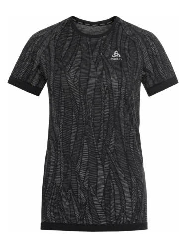 Odlo The Blackcomb Light Short Sleeve Base Layer Women's Black/Space Dye L Тениска с къс ръкав за бягане