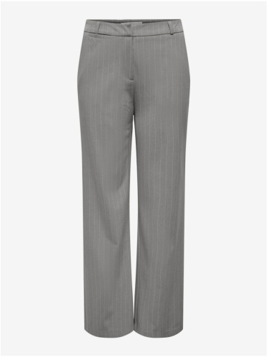 Women's grey striped trousers ONLY Brie