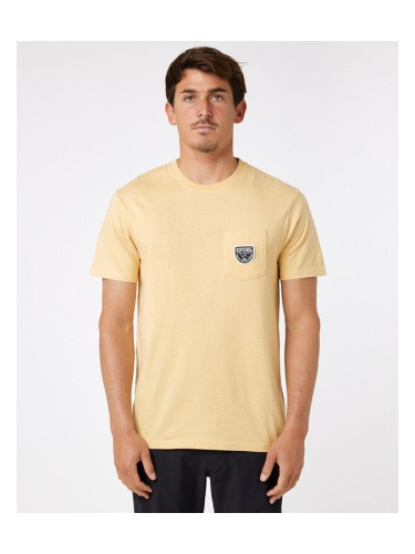 Rip Curl T-Shirt BADGE TEE Washed Yellow