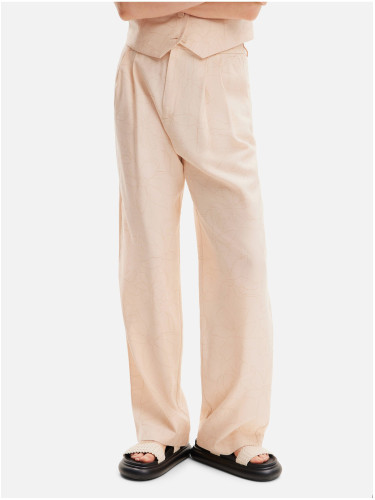 DESIGUAL PINK WOMEN'S TROUSERS