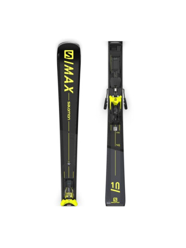 Salomon S/MAX 10 + M12 GW F82 Ски за спускания, черно, размер