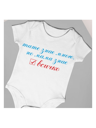 Бебешко боди - Тате знае много...