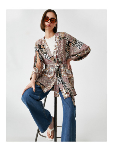 Koton 3/4 Sleeve Patterned Kimono