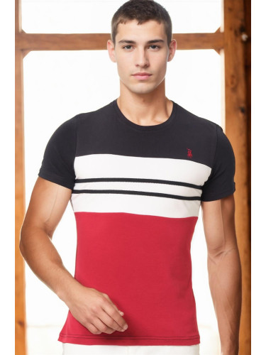 T8593 DEWBERRY MEN'S T-SHIRT-DARK NAVY BLUE