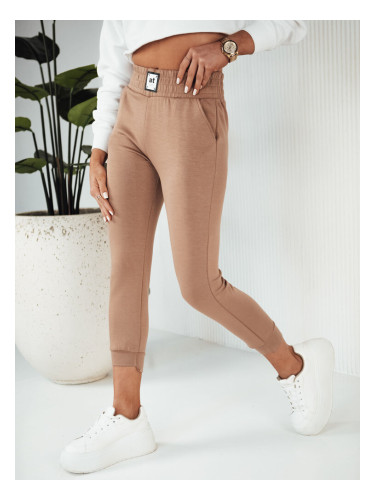 Spodnie damskie dresowe LOREN kamelowe Dstreet