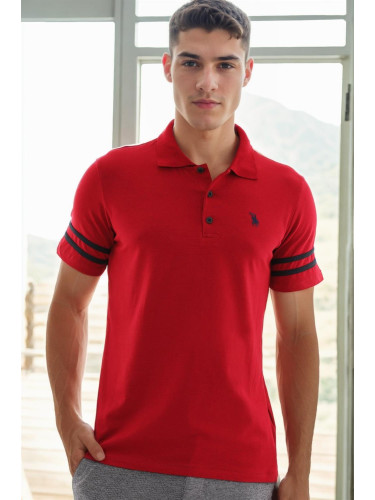 T8585 DEWBERRY MEN'S T-SHIRT-LIGHT BURGUNDY