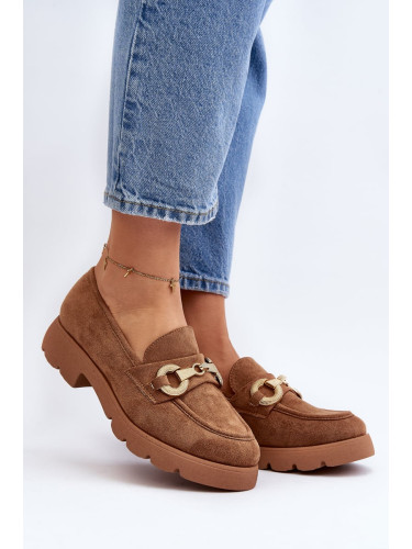 Women's loafers with Camel Railenes décor