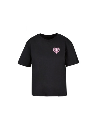 Women's T-shirt Heart Cage - black