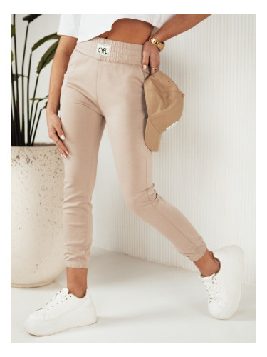 Дамски бежови спортни панталони CYFL