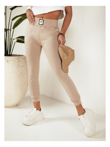 Spodnie damskie dresowe LOREN beżowe Dstreet