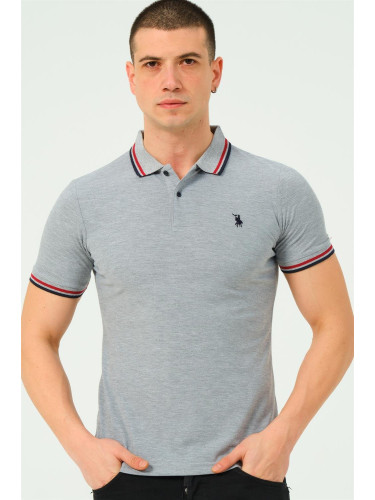 Men's polo shirt dewberry