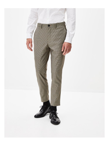 Brown men's patterned trousers Celio Pomacaire