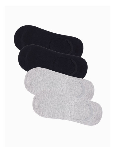 Ombre Men's foot socks 4-pack - grey-black OM-SOSS