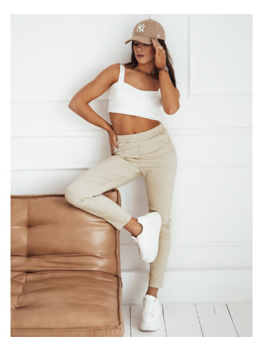 Spodnie damskie JINNY beżowe Dstreet