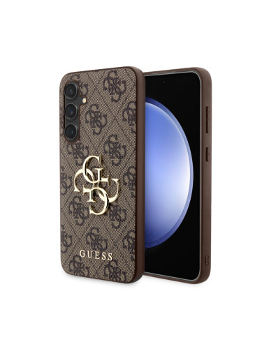 Гръб Guess PU 4G Metal Logo Case за Samsung Galaxy S23 FE - Кафяв