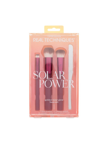 Real Techniques Solar Power Golden Hour Glow Base Set Четка за жени Комплект