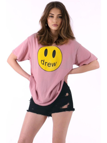 Madmext Mad Girls Pink Printed T-Shirt