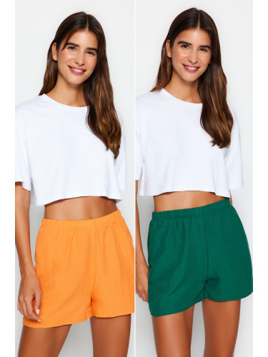 Trendyol Orange-Very Colorful 2-Pack Woven Shorts