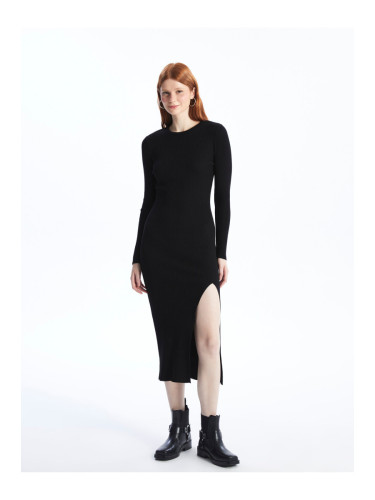 LC Waikiki Crew Neck Straight Long Sleeve Women's Bodycon Dress