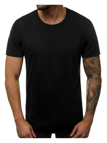 Мъжка черна тениска в черен цвят O/1208