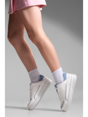 Marjin Women's Sneaker High Sole Lace Up Sneakers Sitas Blue