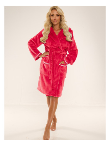 Women's bathrobe De Lafense 717 Serena S-2XL raspberry 021
