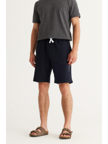 AC&Co / Altınyıldız Classics Men's Dark Gray Standard Fit Regular Cut Shorts with Pocket. Comfortable Knitted Shorts.
