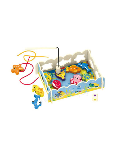 Дървен риболов с морски животни AcoolToy 3 г.+