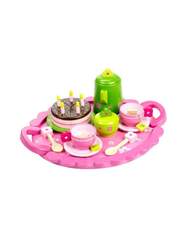 Детски дървен чаен сервиз AcoolToy 3 г.+