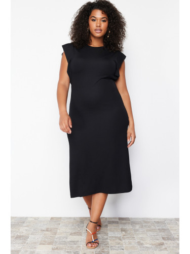 Trendyol Curve Black Midi Knitted Dress
