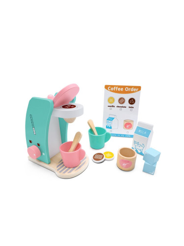 Дървена кафе машина и комплект за кафе AcoolToy 3 г.+