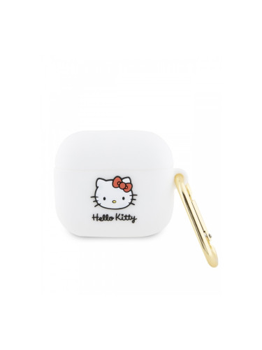 Силиконов гръб Hello Kitty Liquid Silicone 3D Head за Apple AirPods 3