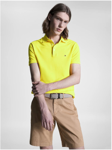 Yellow Mens Polo T-Shirt Tommy Hilfiger 1985 Slim Polo - Men