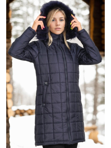 Z6653 DEWBERRY WOMEN'S COAT-DARK NAVY BLUE