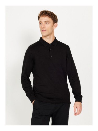 Altinyildiz Classics Polo Neck Men's Standard Black Sweater 4A4924100059