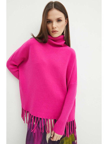 Пуловер Medicine дамски в розово с поло