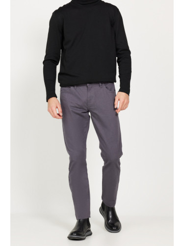 ALTINYILDIZ CLASSICS Men's Anthracite Slim Fit Slim Fit 5 Pocket Cotton Flexible Trousers