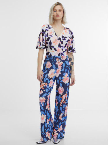 Orsay Navy Blue Women's Floral Jumpsuit - Women's