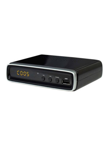 Цифров декодер DIVA HD1306B, DVB-T/RF, RF Input IEC169-2 (женски), вход за антена, RCA, HDMI Out, Coaxial, DC-in, USB