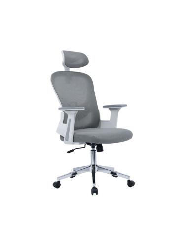 Офис стол  цвят сив-хром