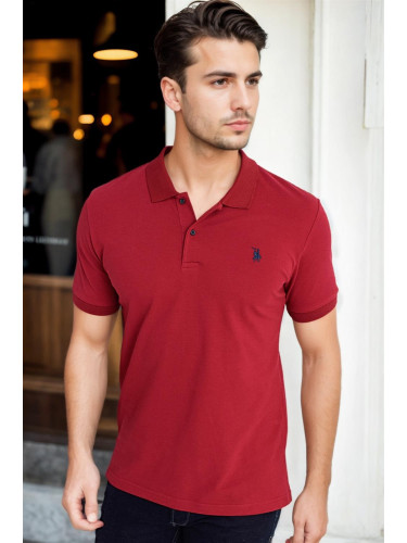 Men's polo shirt dewberry