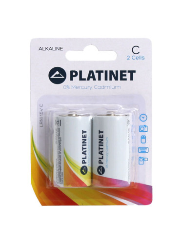 Алкална батерия Platinet LR14/C 1.5V бл2